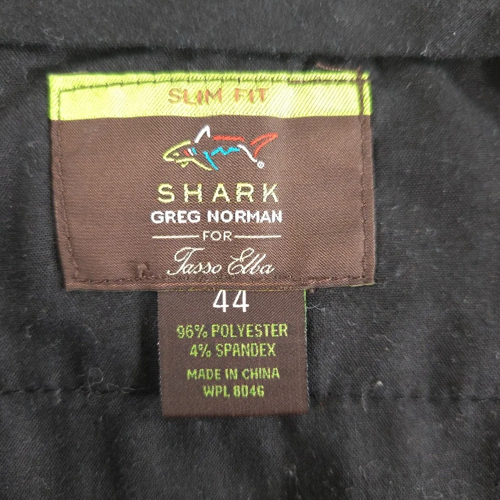 Greg Norman Tasso Elba Mens 44 Gray Shark Flat Front Slim Fit Golf Shorts